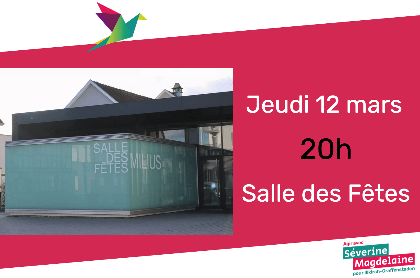 Réunion publique – 12 mars à 20h – Salle des Fêtes